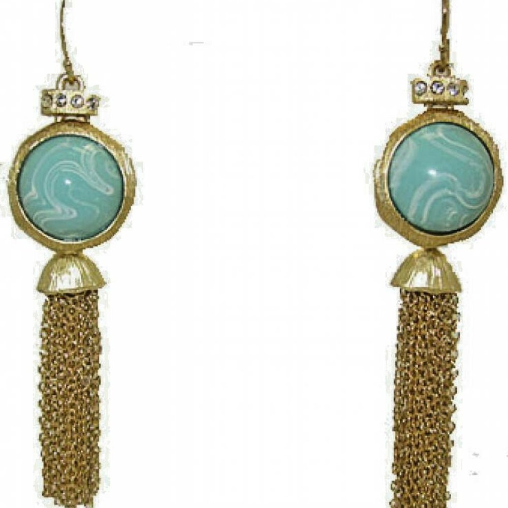 Earrings mx signature collection yellow turquoise